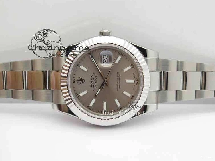 MiroTime 0408 DateJust II 41mm SS BP Maker Best Edition Gray Dial On SS Bracelet SA Trendsetting 3736